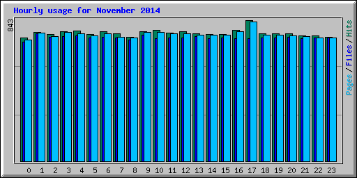 Hourly usage for November 2014