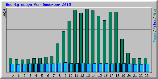 Hourly usage for December 2015