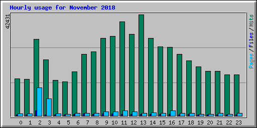 Hourly usage for November 2018