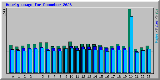 Hourly usage for December 2023